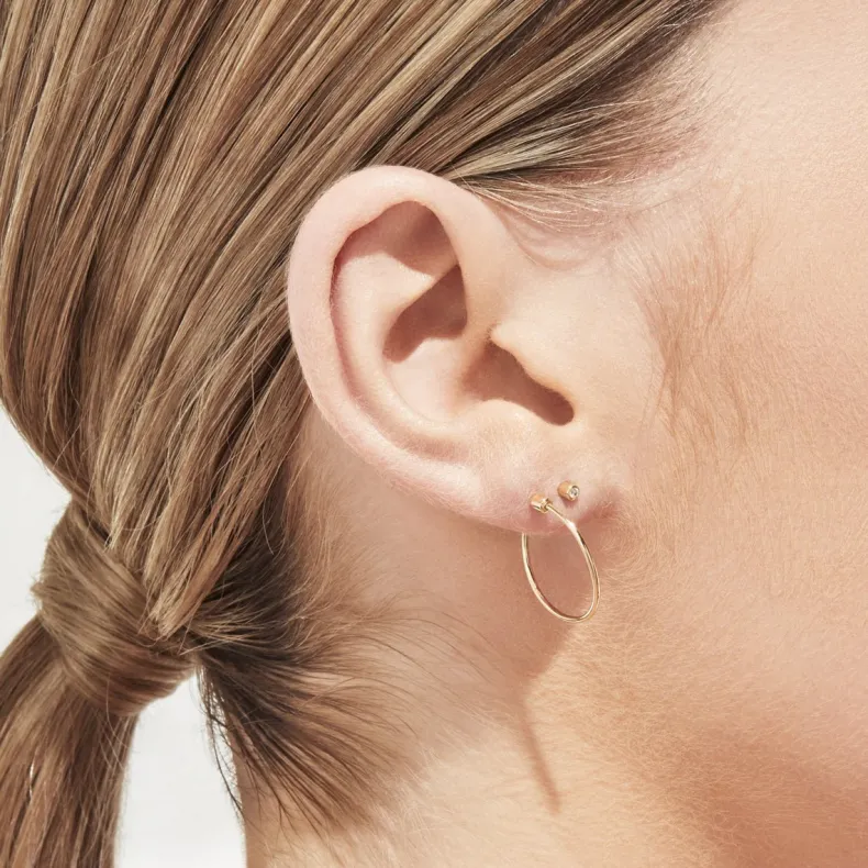 Shihara Diamond Twist Round Earring 02