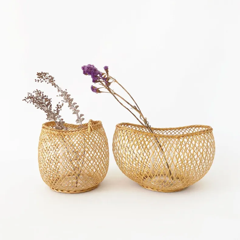 Kosuga Bamboo Flower Baskets - Mayu and Oboro