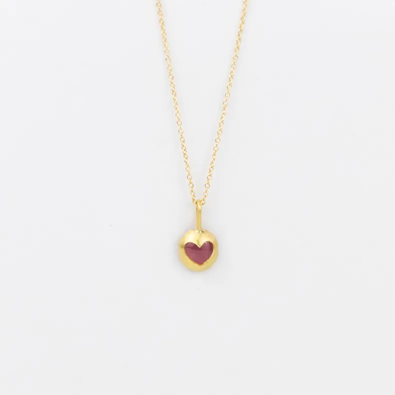 Black Barc 'Heart' Ruby Necklace