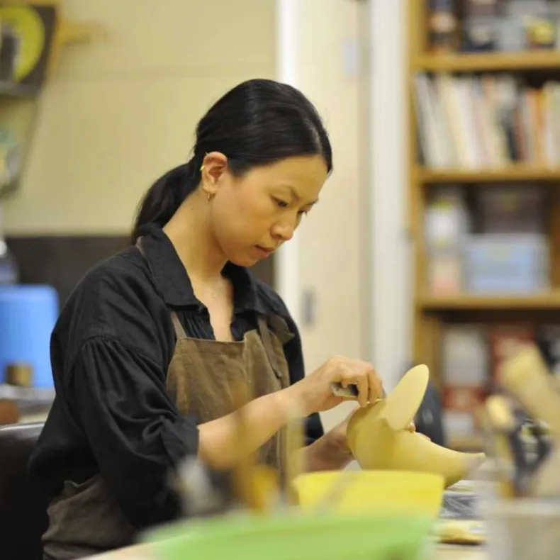 Rie Ito's Ceramic Oval Birds