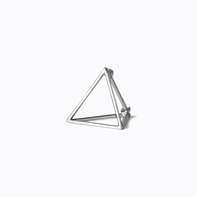 Shihara Triangle Earring 15 White Gold