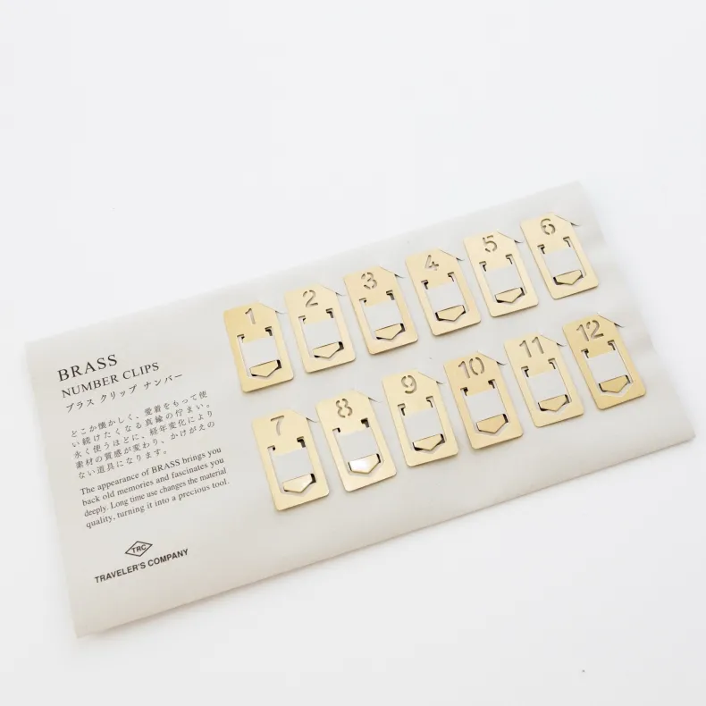 Traveler's Company Brass Number Clip