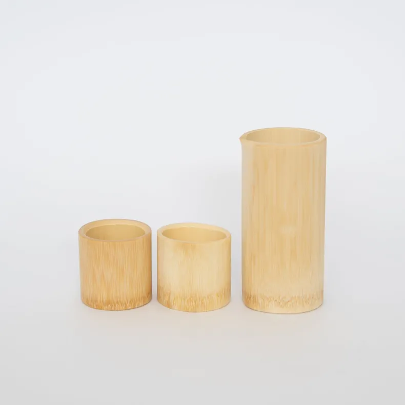 Kosuga Bamboo Sake Pitcher and Cup Set