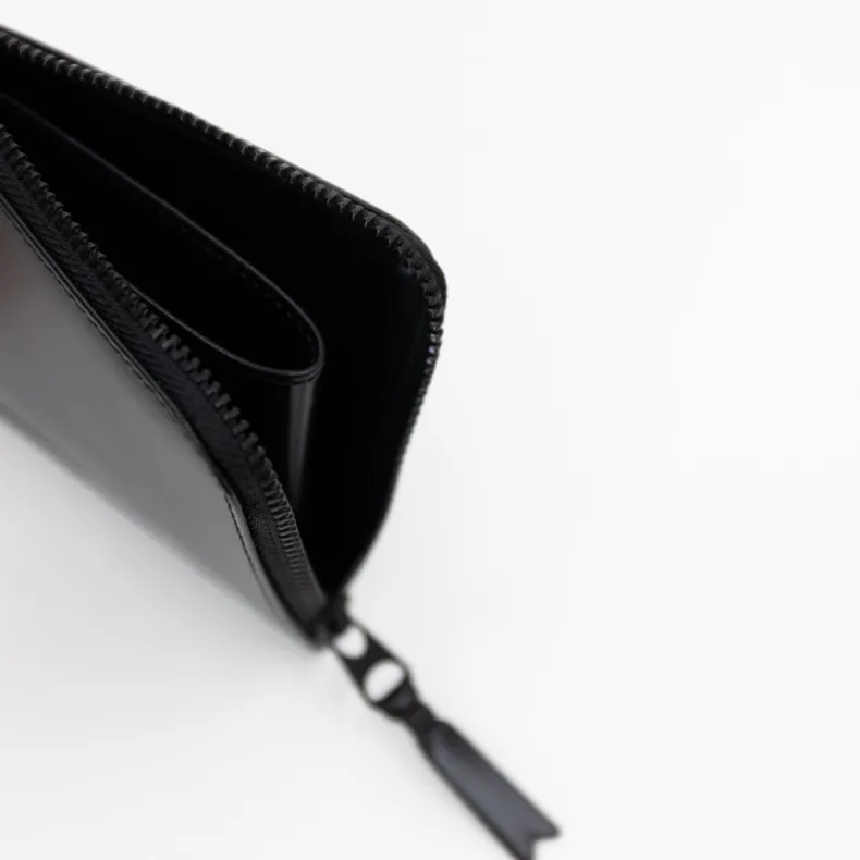 CDG Zip-Around Very Black Wallet