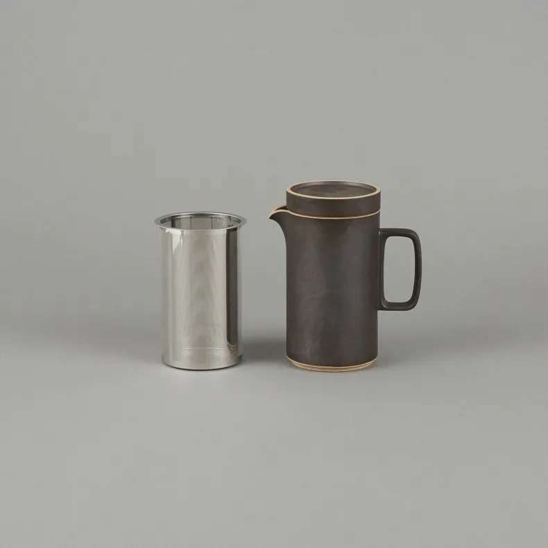 HPB037 - Teapot Tall with Stainless Strainer Black ø 3.3/8"