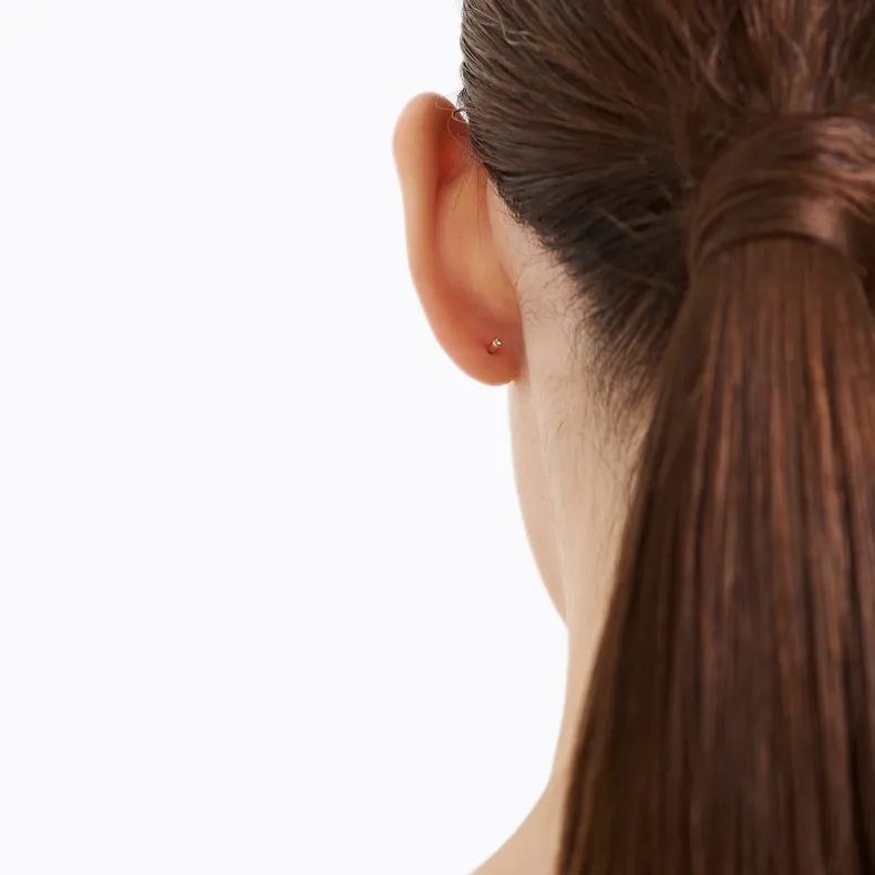 Shihara Diamond Twist Pin Earring 01