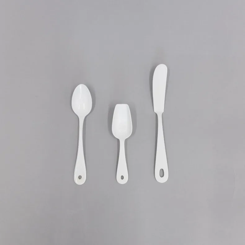 Noda Horo White Enamelware Utensils