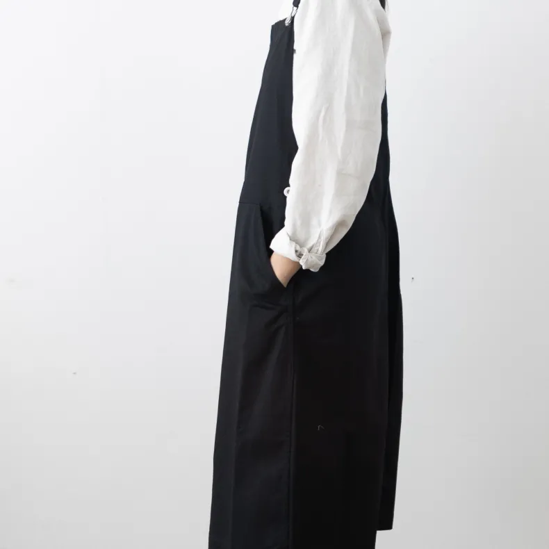 Hakui Overall-Style Apron - Black (6871-9)