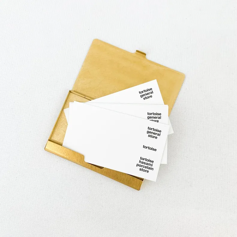 Picus Brass & Wood Card Case