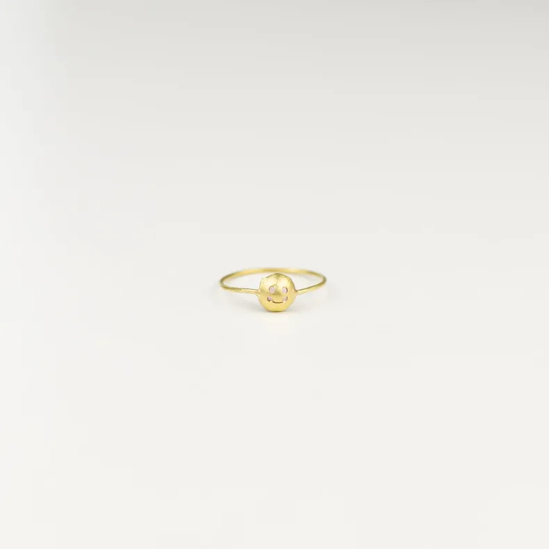 Black Barc 'Smiley' Pink Tourmaline Ring