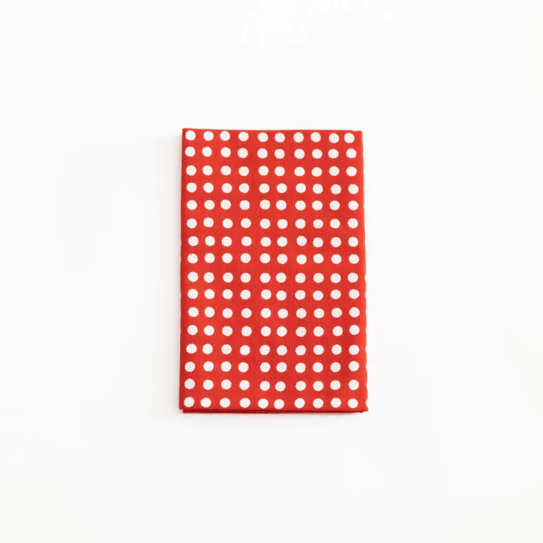 Tenugui - White Dot on Red