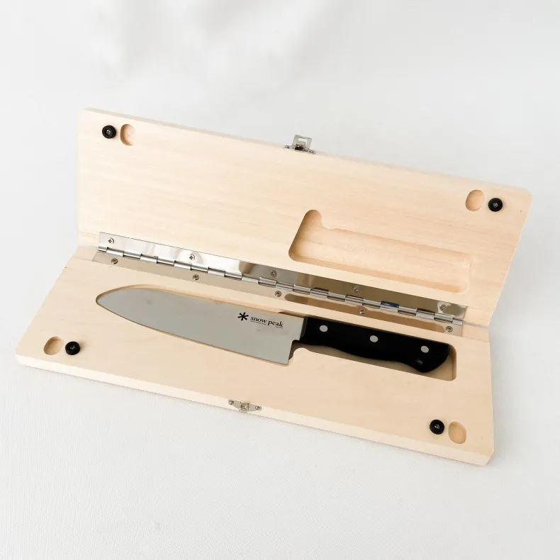 Snow Peak Cutting Board & Knife Set (L)