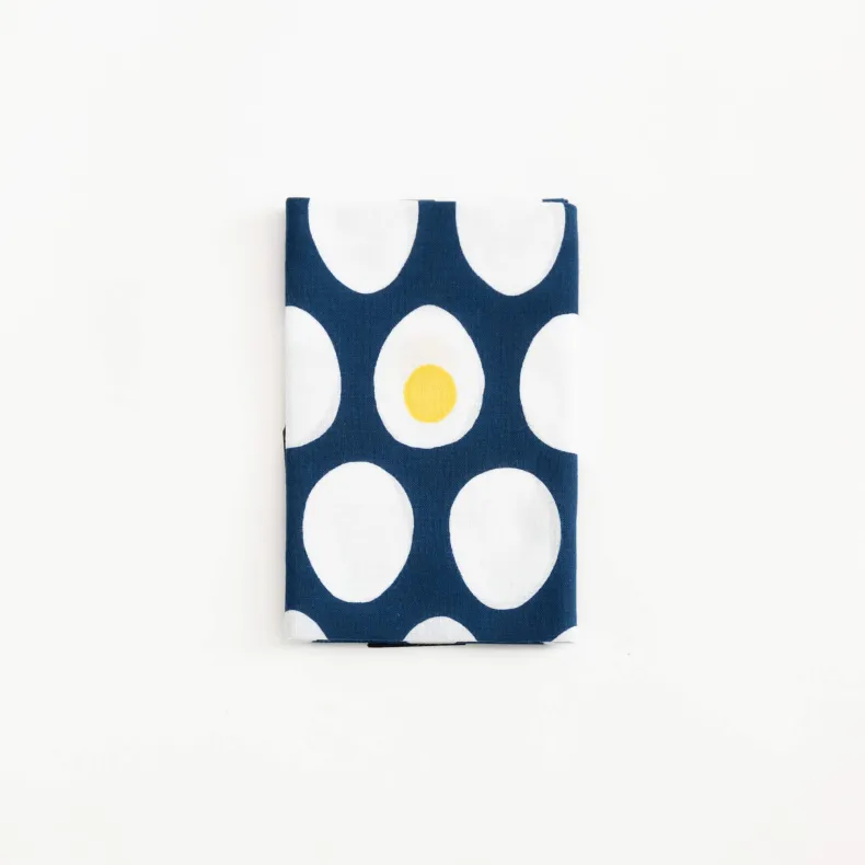 Tenugui - Eggs on Blue