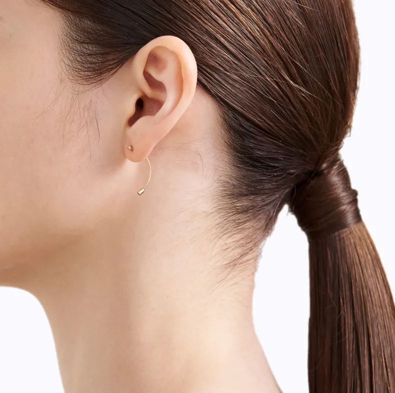 Shihara Diamond Twist Curl Earring 01