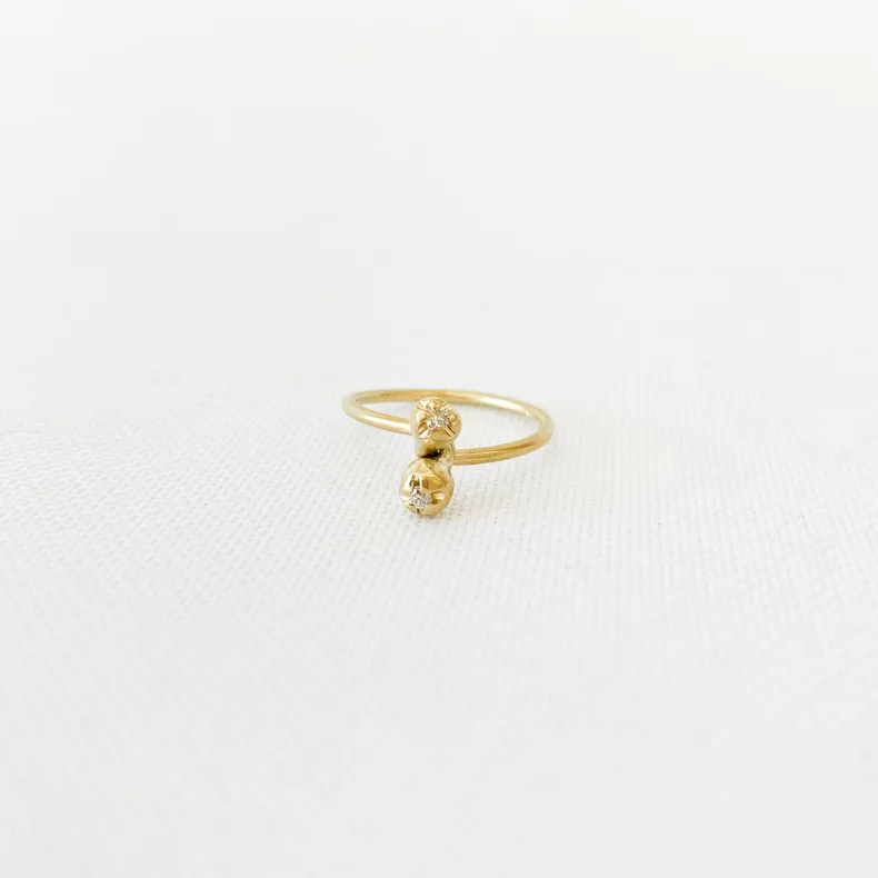 Black Barc 'Ren' Ring with Diamonds - Special Order