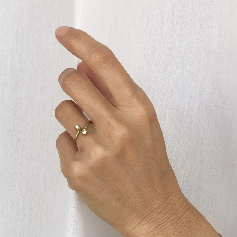 Black Barc 'Ren' Ring with Diamonds - Special Order