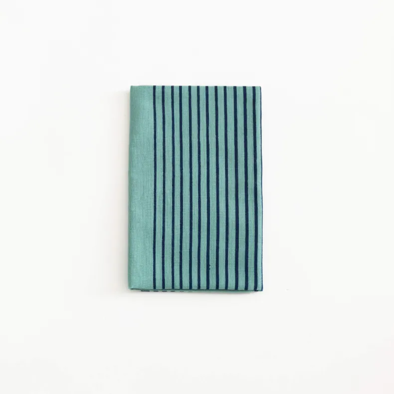 Tenugui - Turquoise Step Stripe
