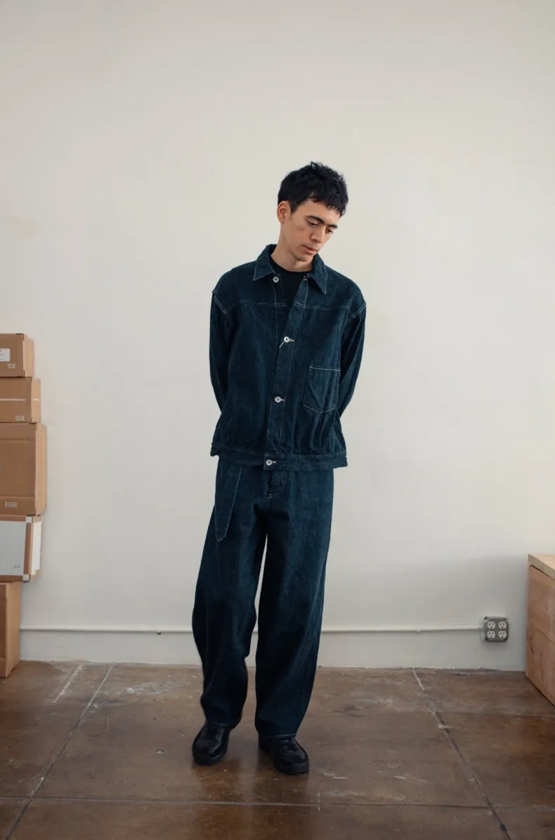 Comoli Denim Belted Pants