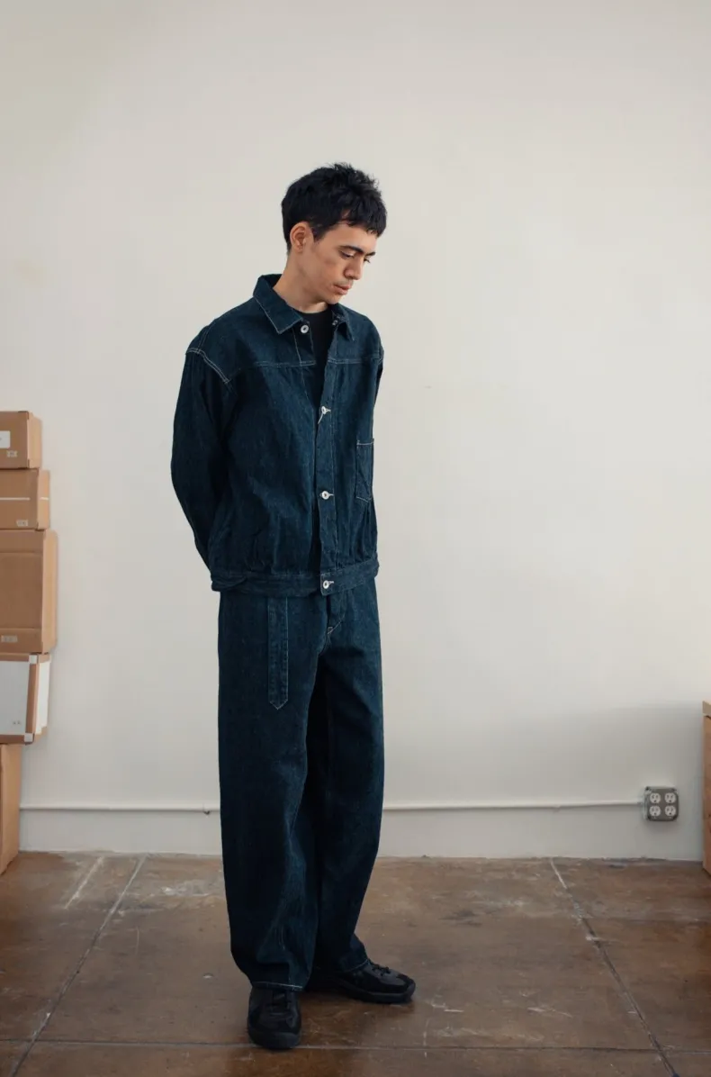 Comoli Denim Belted Pants