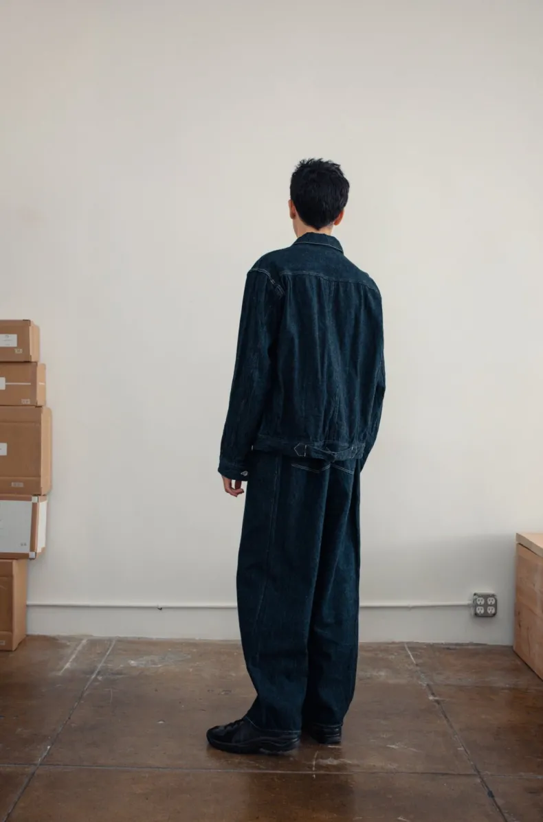 Comoli Denim Belted Pants