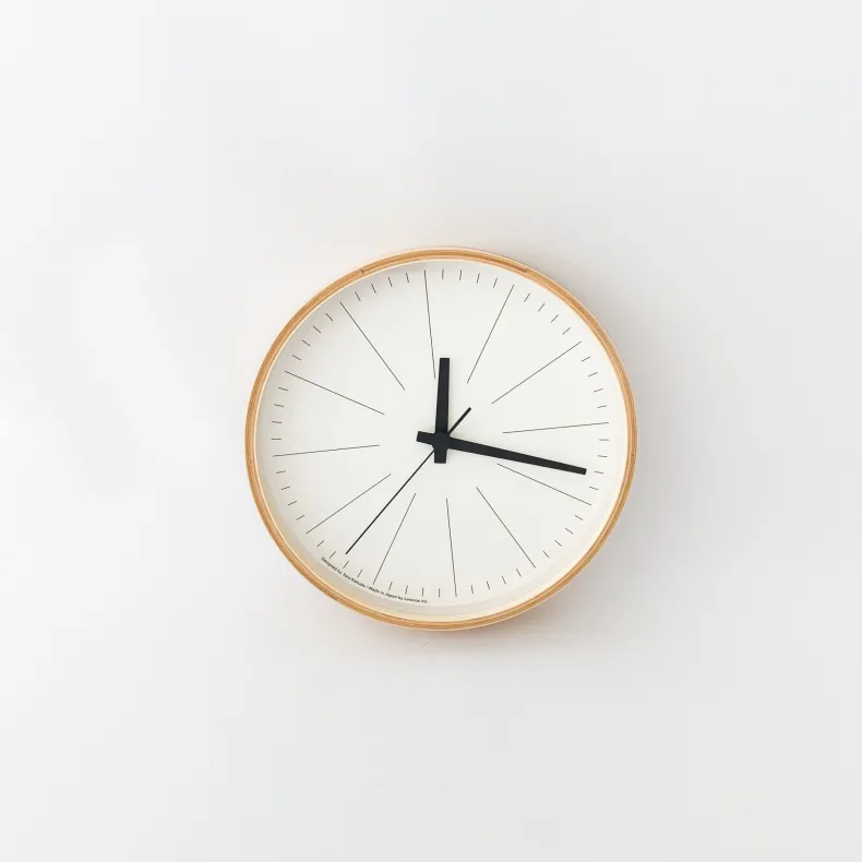 Lemnos Plywood Lines Clock YK21-13