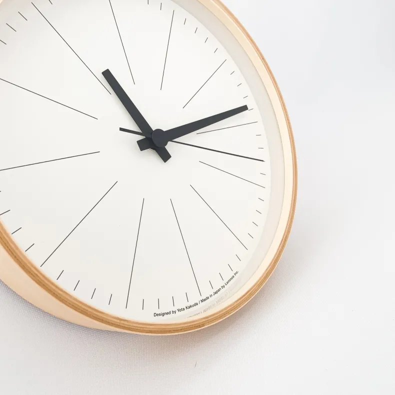 Lemnos Plywood Lines Clock YK21-13