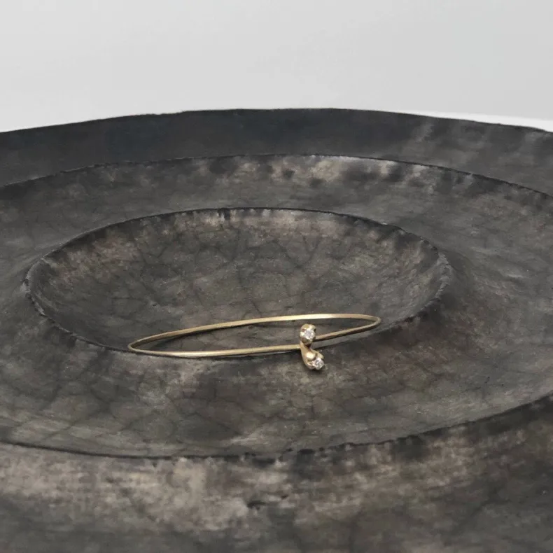 Black Barc 'Ren' Bracelet with Diamonds – Special Order