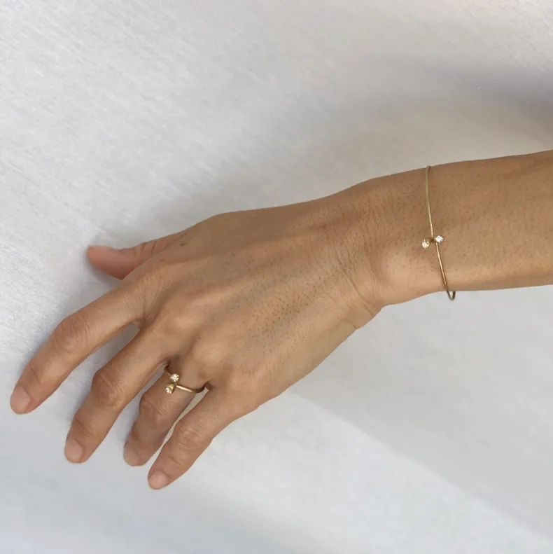 Black Barc 'Ren' Bracelet with Diamonds – Special Order