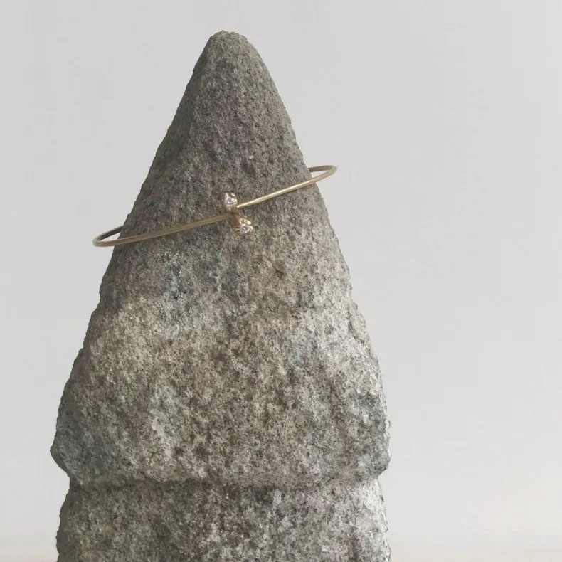 Black Barc 'Ren' Bracelet with Diamonds – Special Order