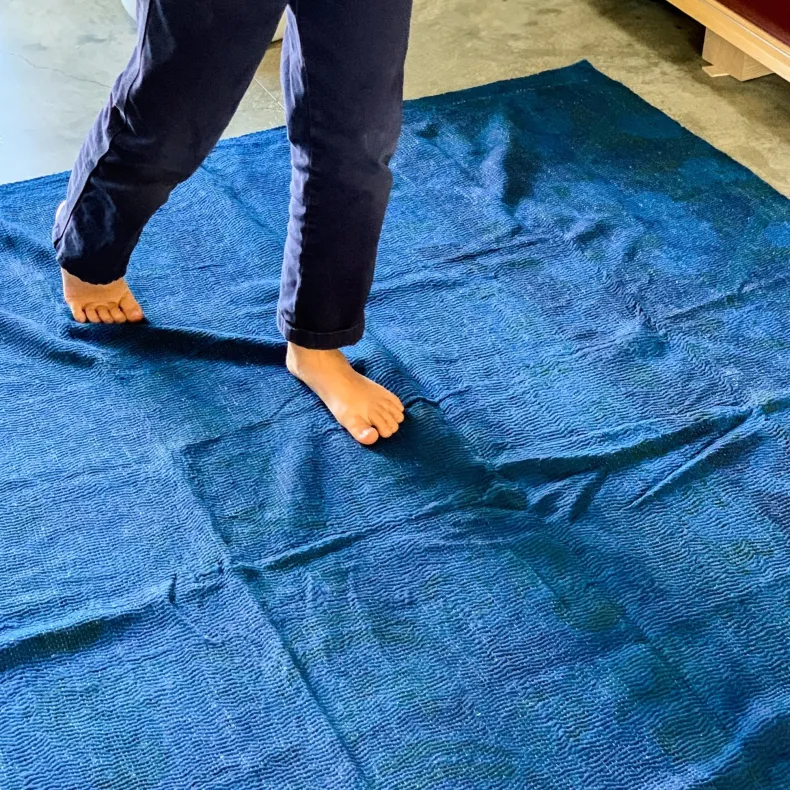 Indigo Over Dye Blankets: Indigo